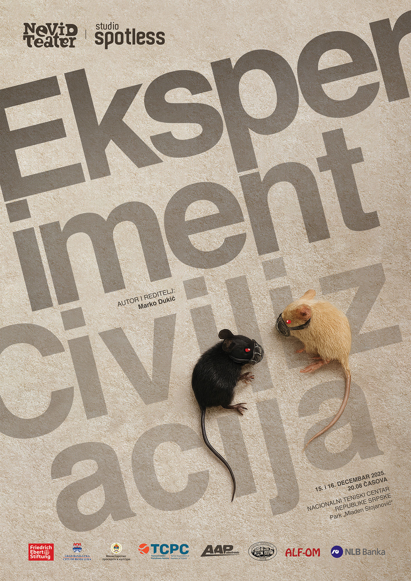 Plakat_Nevid teatar&Studio Spotless_Eksperiment_Civilizacija